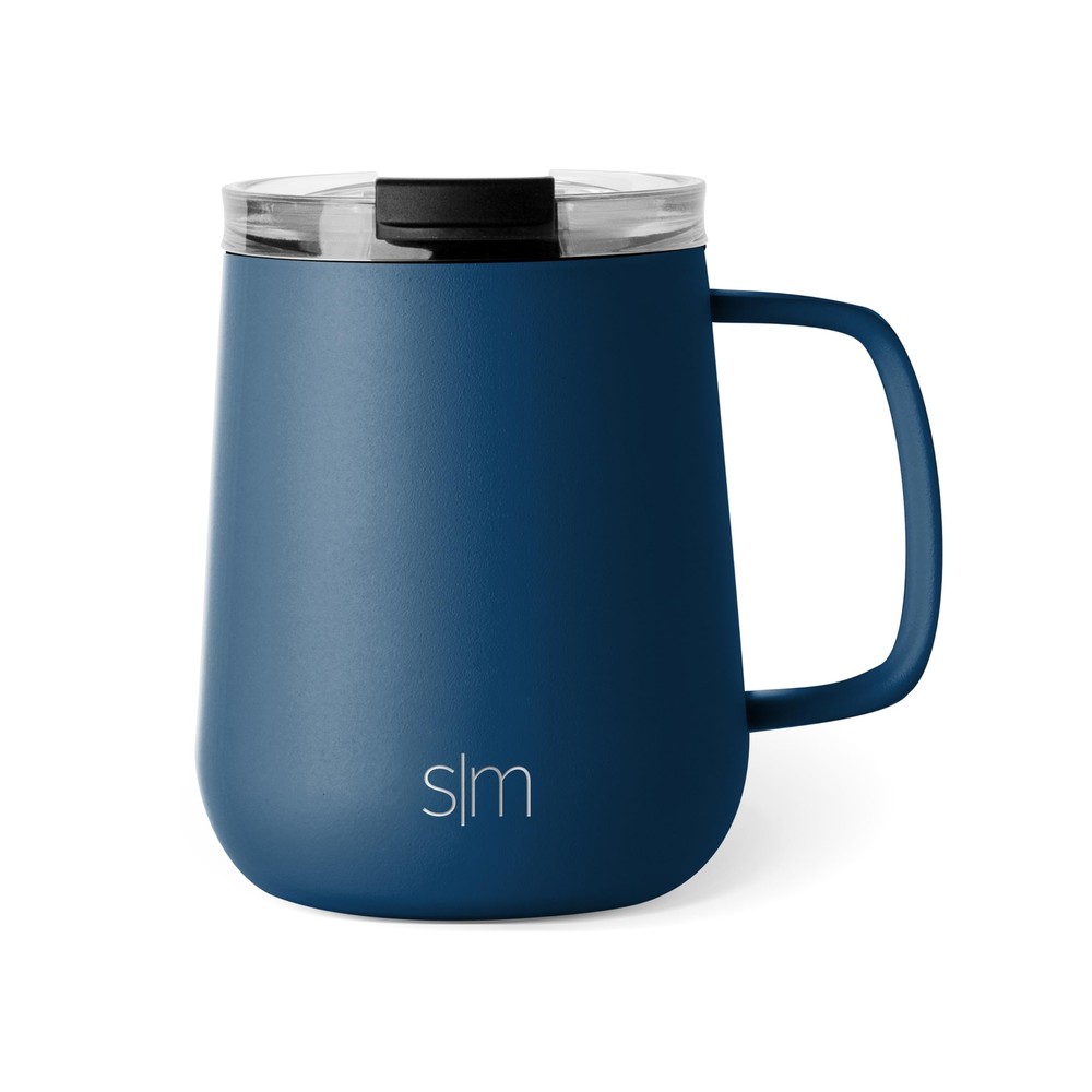 Travel Coffee Mug With Lid And Handle | Reusable Insulated Stainless Steel Coffe