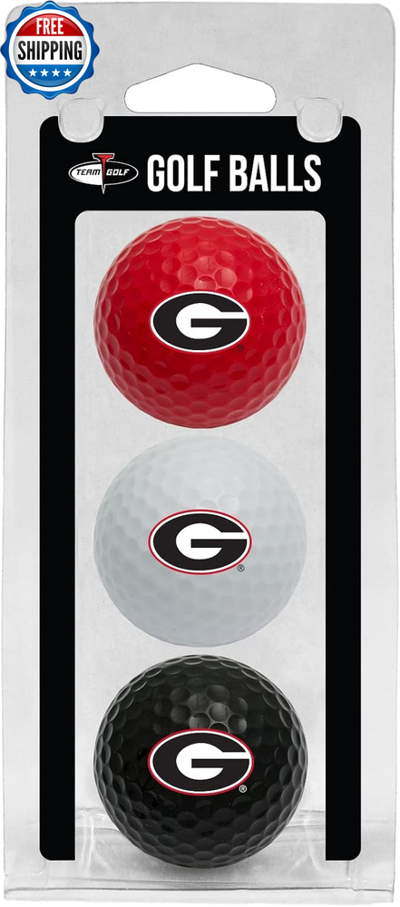 NCAA Regulation Size Golf Balls, 3 Pack, Full Color Durable Team Imprint