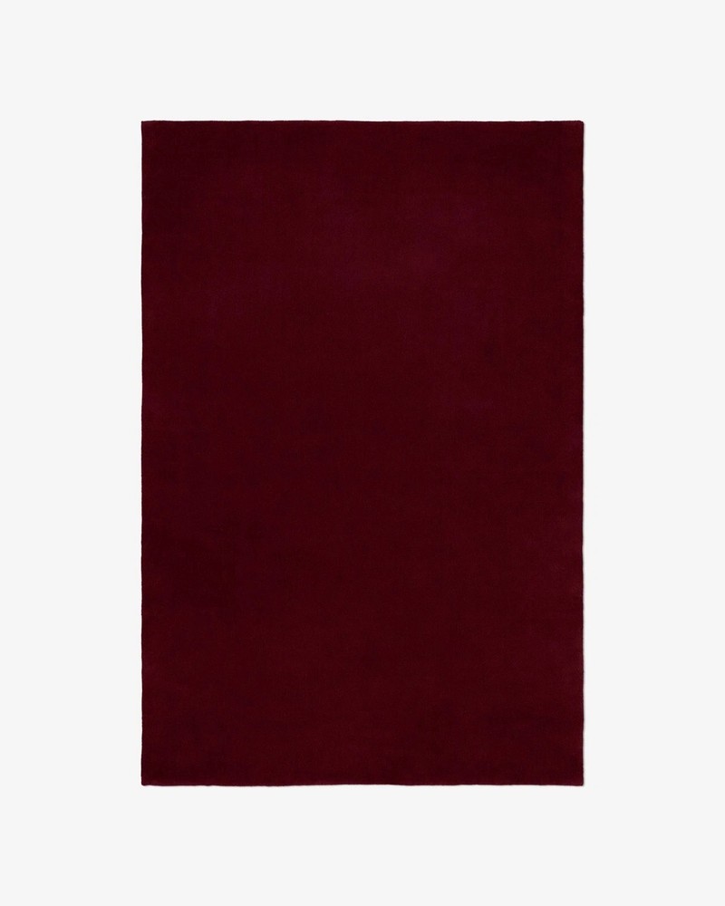 Hand-Tufted Wool Rug 9x12ft- Nordic Knots Grand Deep Wine Rug, Handmade Area Rug