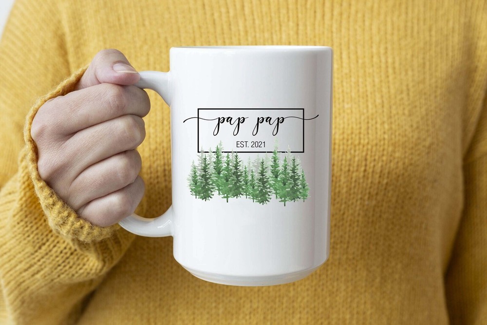 Pap Pap Est 2021 Mug Mug & Coaster Set Gift Pap Pap Coffee Mug For New Pap P