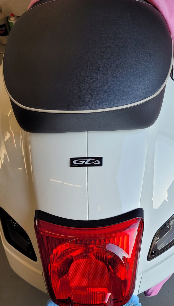 Vespa emblem GTS sticker screw holes carrier VA-29
