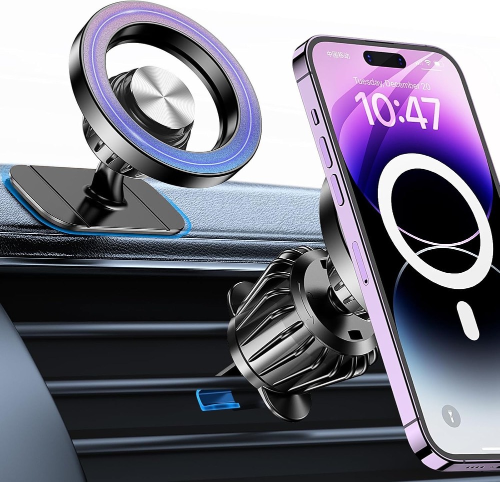 Kaistyle for Magsafe Car Mount 20 Strong Magnets Magnetic Phone Holder for Car