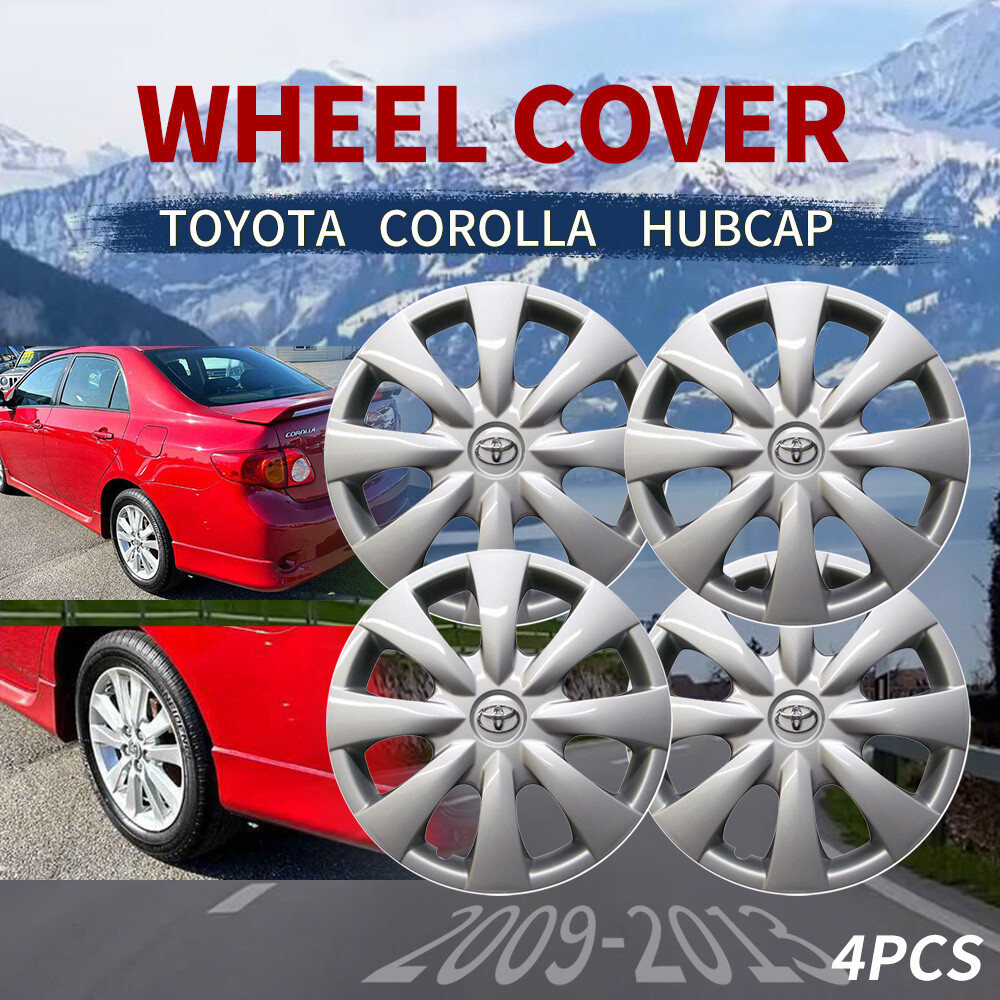4-Pack 15-Inch Push-On Hubcaps for Toyota Corolla Sedan 4-Door 1798CC