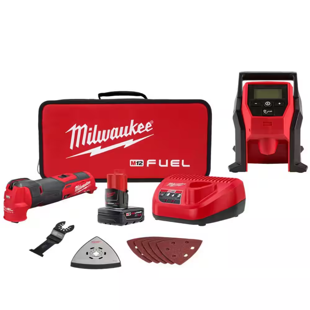 M12 FUEL 12V Lithium-Ion Cordless Oscillating Multi-Tool Kit W/ 4.0 Ah Battery,