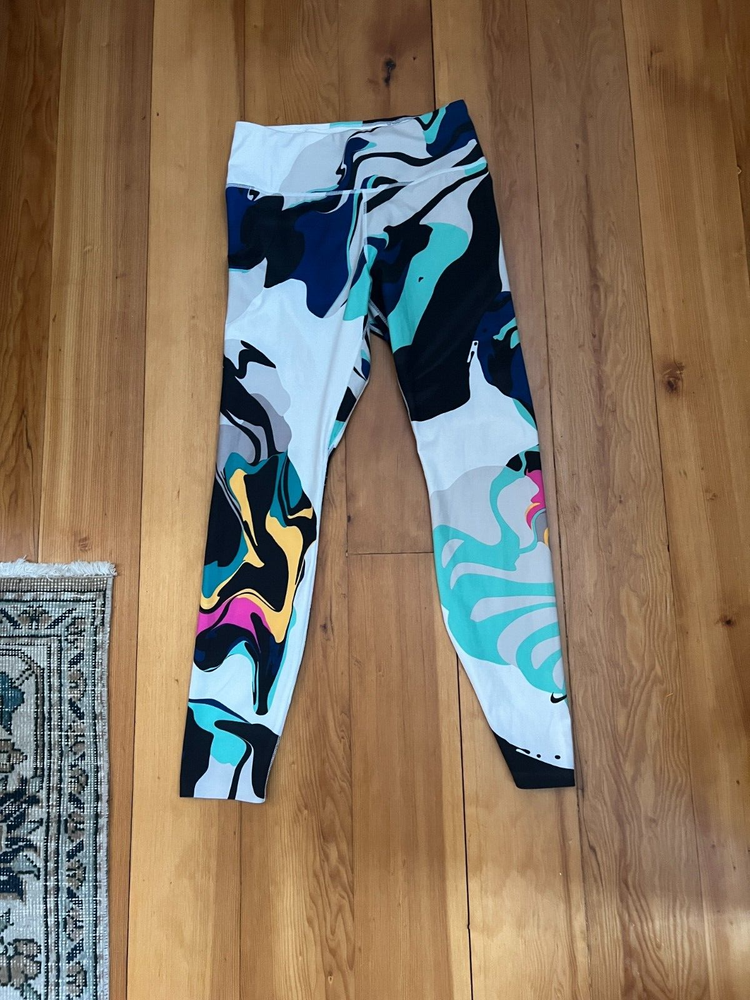 Nike Dri-Fit Bright Neon Color Patterned Leggings Size SP
