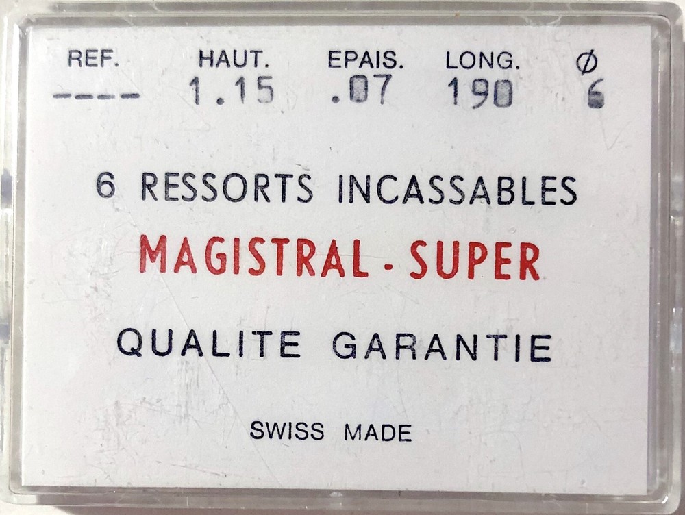 1.15x0.07mm Mainspring for Watch 190/115 E19 Movement