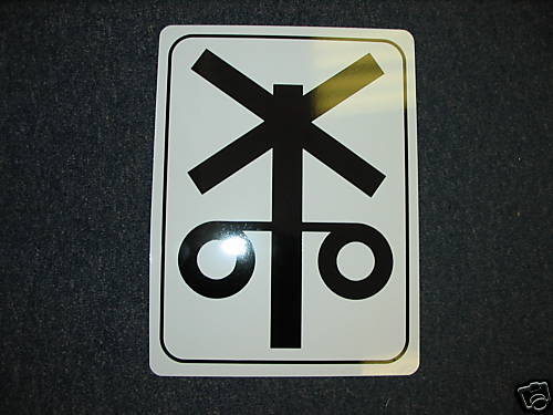 RAILROAD CROSSING Signal Metal Sign for Model Train