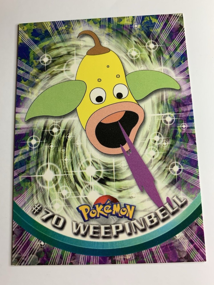 1999 Topps Pokemon TV Animation Green Logo #70 Weepinbell FREE COMBINED SHIP