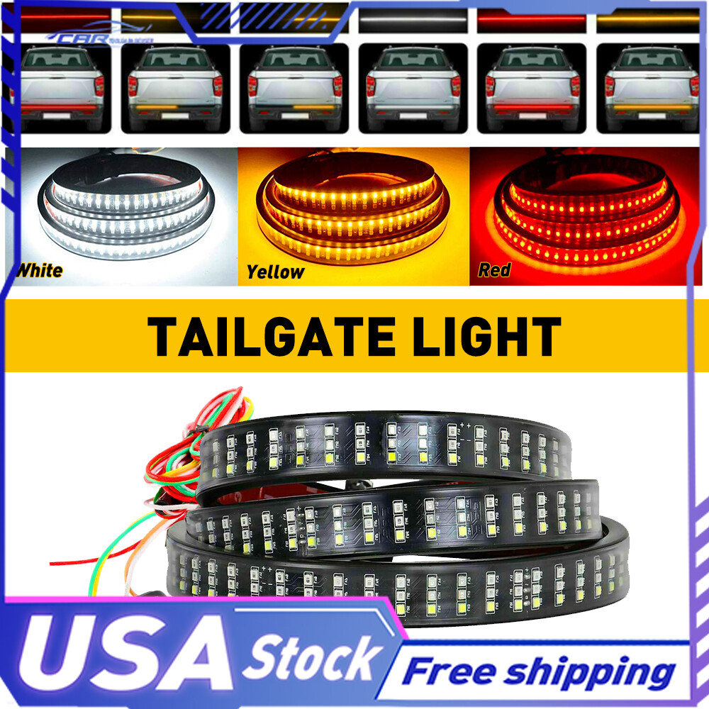 1.2m/48inch Red&Amber&White 432pcs-LED Tailgate Light Strip For Toyota Tundra US