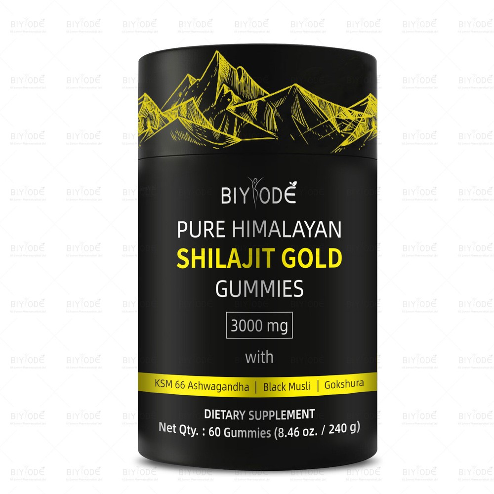 Shilajit Gummies Pure 100% Himalayan Organic Shilajit Resin Natural Supplement