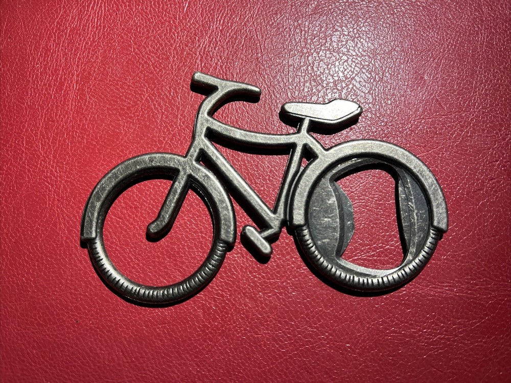 Stylish Pewter Bicycle-Themed Bottle Opener for Beer Enthusiasts