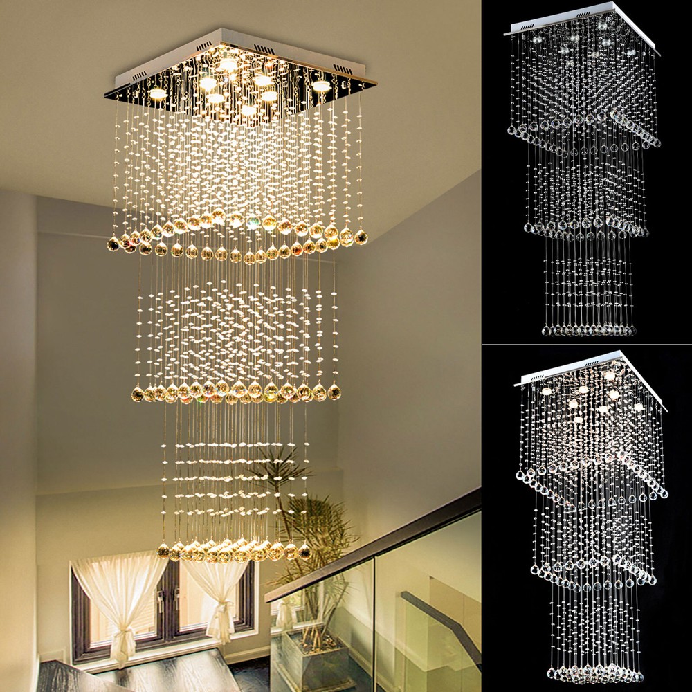 Crystal Raindrop Chandelier Luxury Ceiling Lamp for Lobby & K9 Design