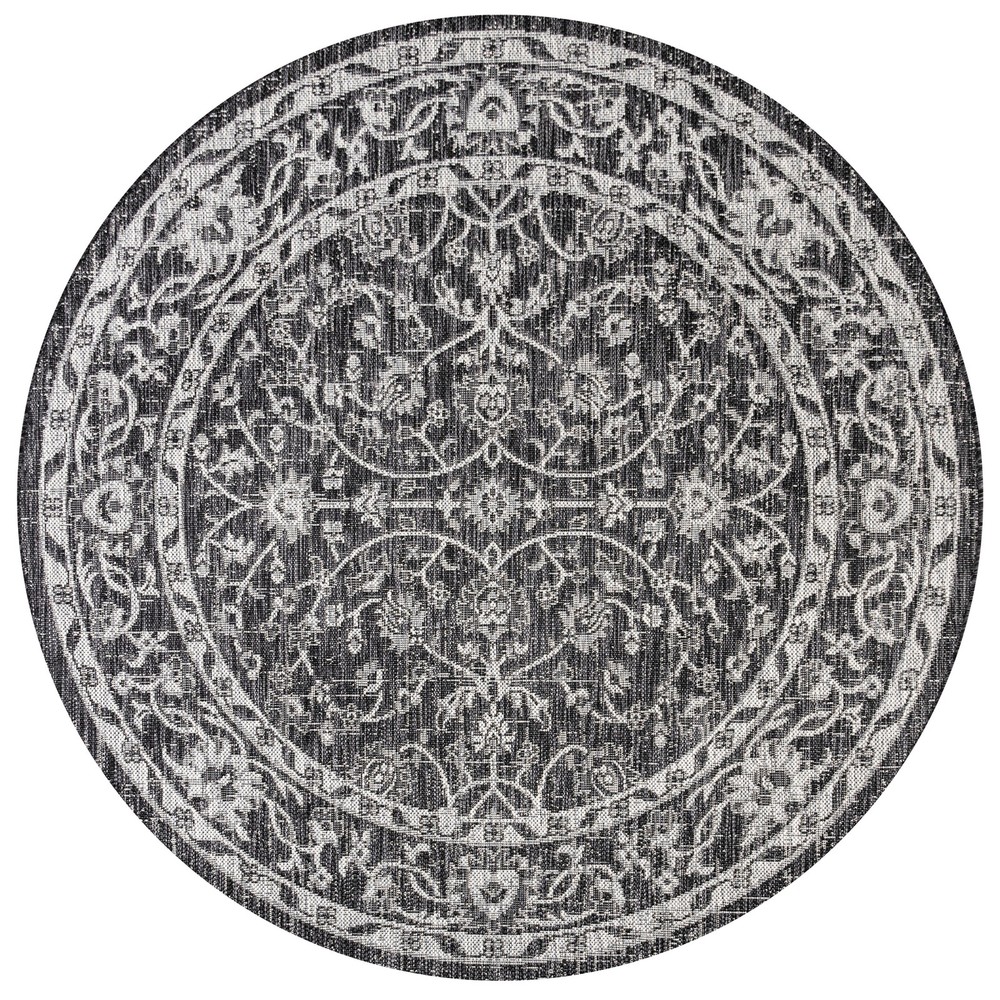 JONATHAN Y Palazzo Vine and Border Textured Weave Indoor Outdoor Rug