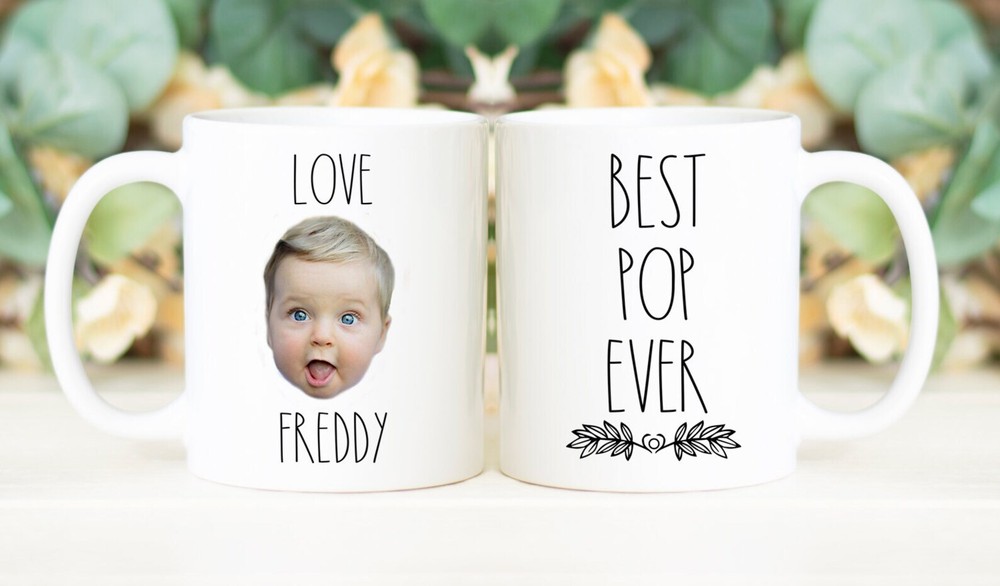 Best Pop Ever Mug Father's Day Gift Personalized With Photo Of Kids
