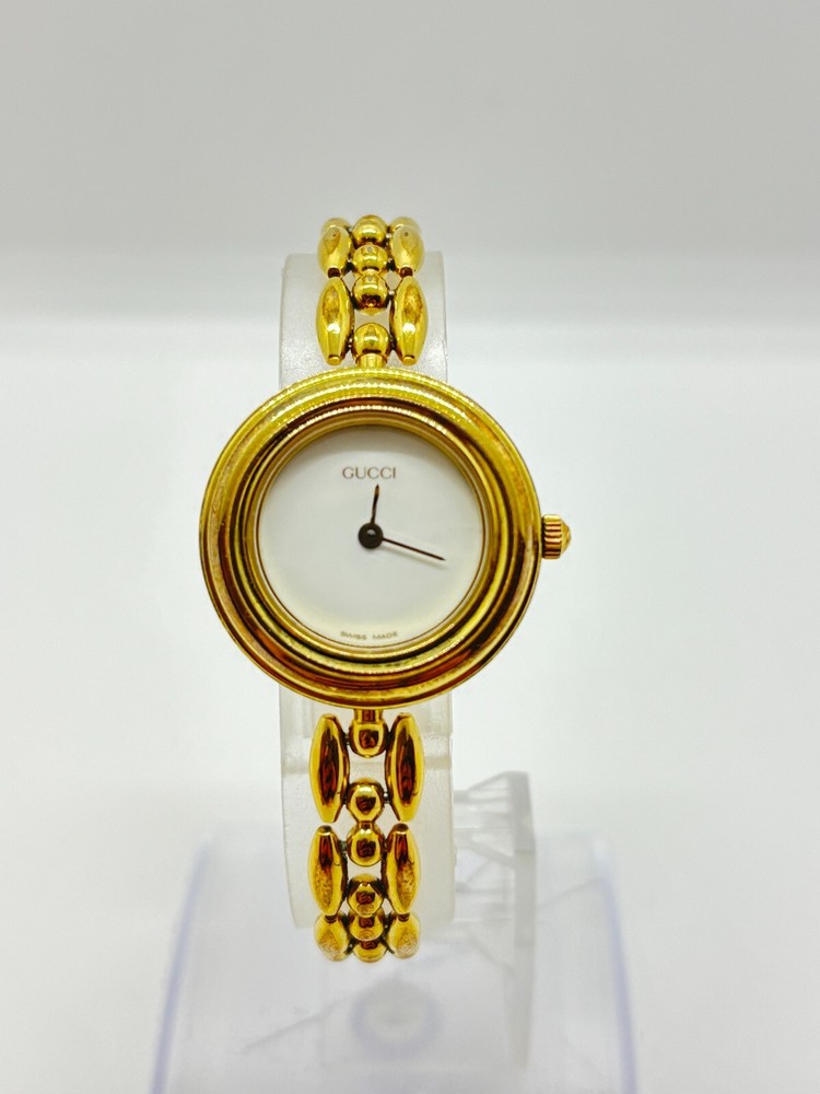 GUCCI Change Bezel Gold Watch 11/12.2 Working Used From Japan