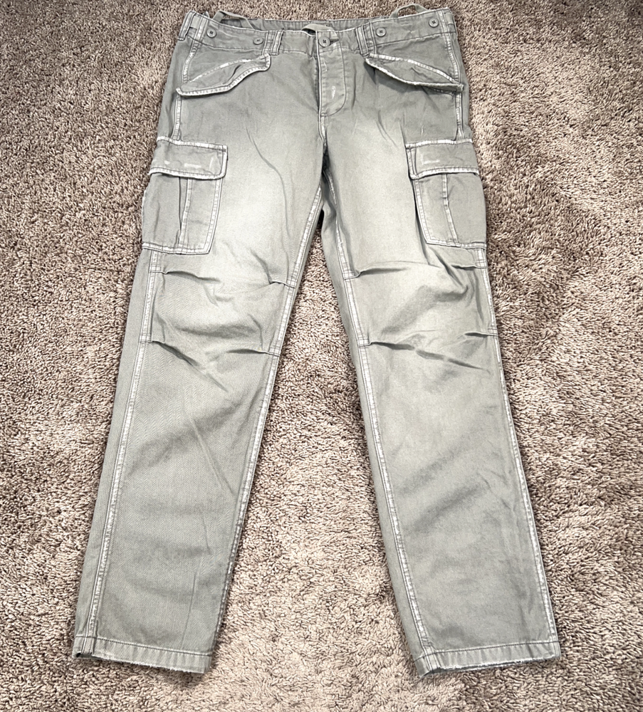 American Eagle Jeans Womens 10 Gray Slouchy Skinny Cargo Skate Street Grunge Y2K