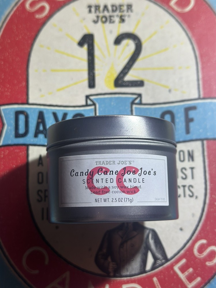 Trader Joe’s Holiday 12 Days Of Scented Candles #5 Candy Cane Joe Joe’s