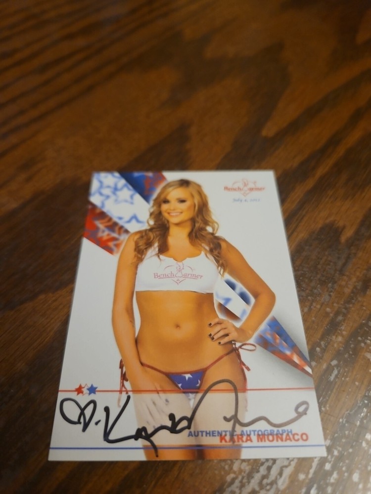Benchwarmer 2012 Kara Monaco July 4th Autograph Patriotic Card Auto Playboy