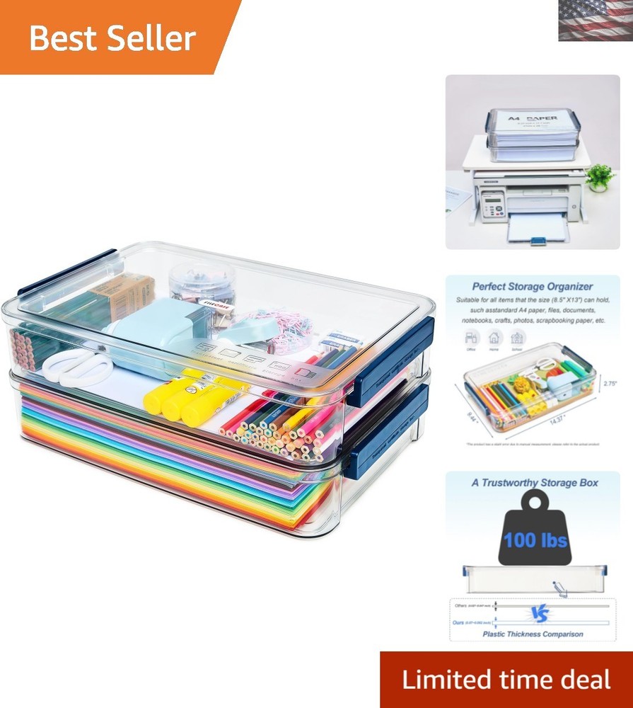 Compact 5.5qt Snap-Tight Storage Case for Photos and Crafts - Minimalist Design