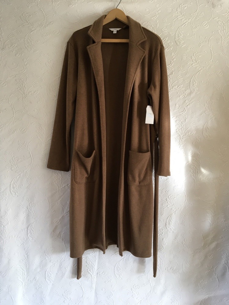 Time and Tru Women’s 3% Wool Belted Trench Shacket Size M New With Tags  