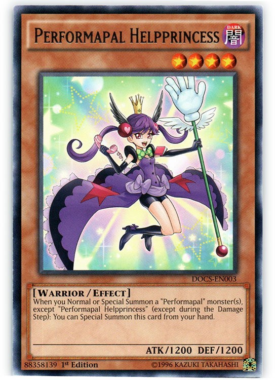 Performapal Helpprincess - DOCS-EN003 - Rare - 1st Edition - Moderately Played