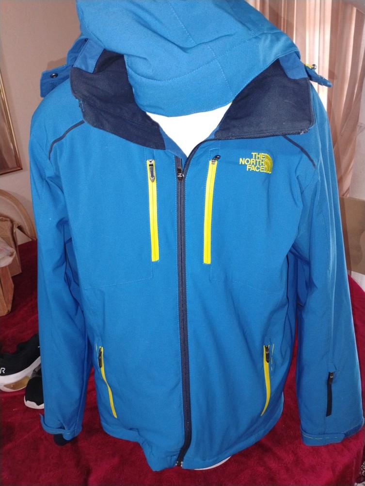 North Face Apex Alpine Jeppeson Mens Blue Ski Jacket Removable Hood  M/L READ