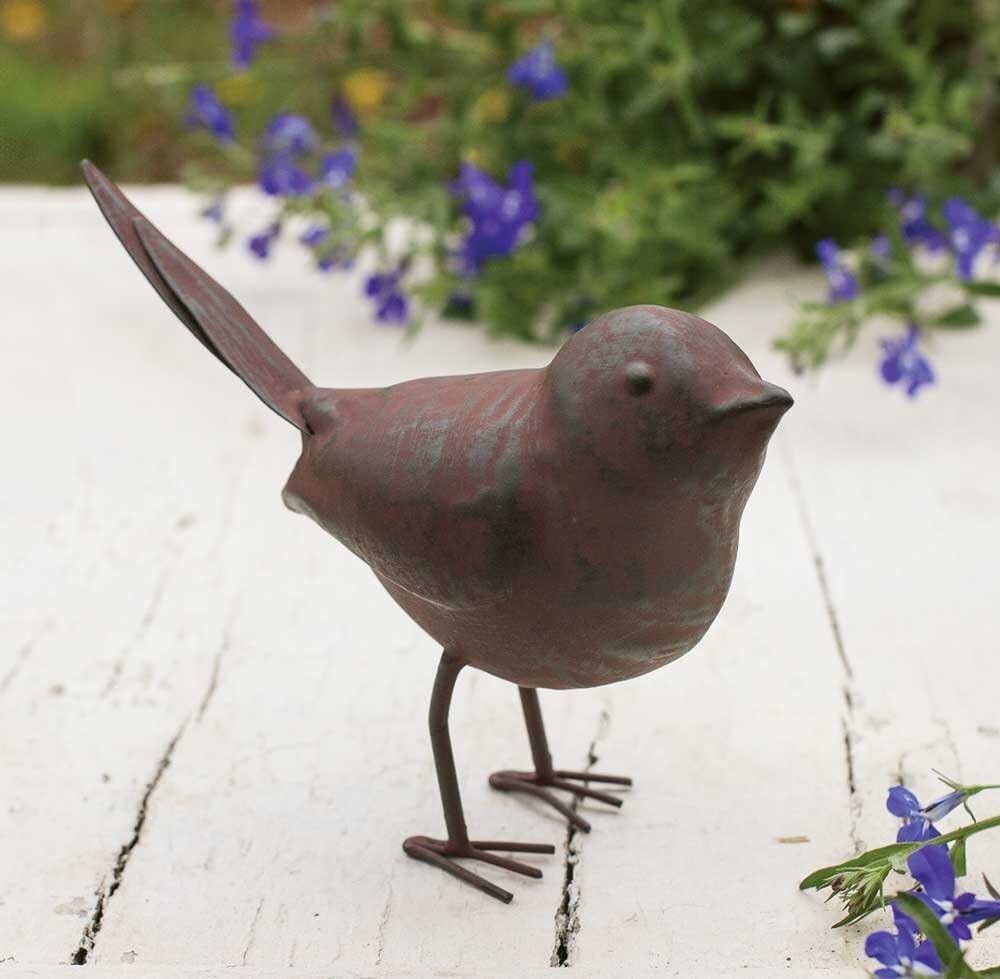 Colonial Tin Works Small Songbird Statue Cute Decorative Figurine