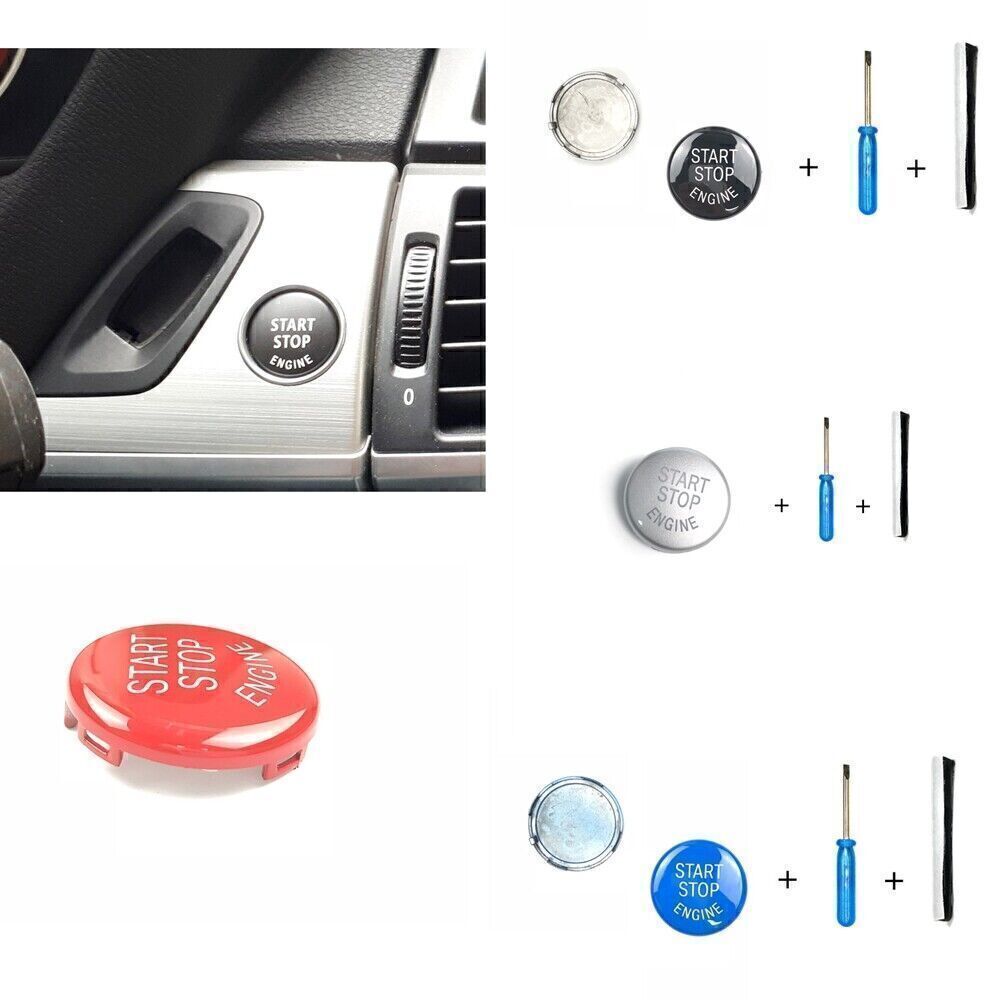 For BMW E81 E87 E90 E91 E92 E93 E60 E84 Silver Start Stop Engine Button Cover