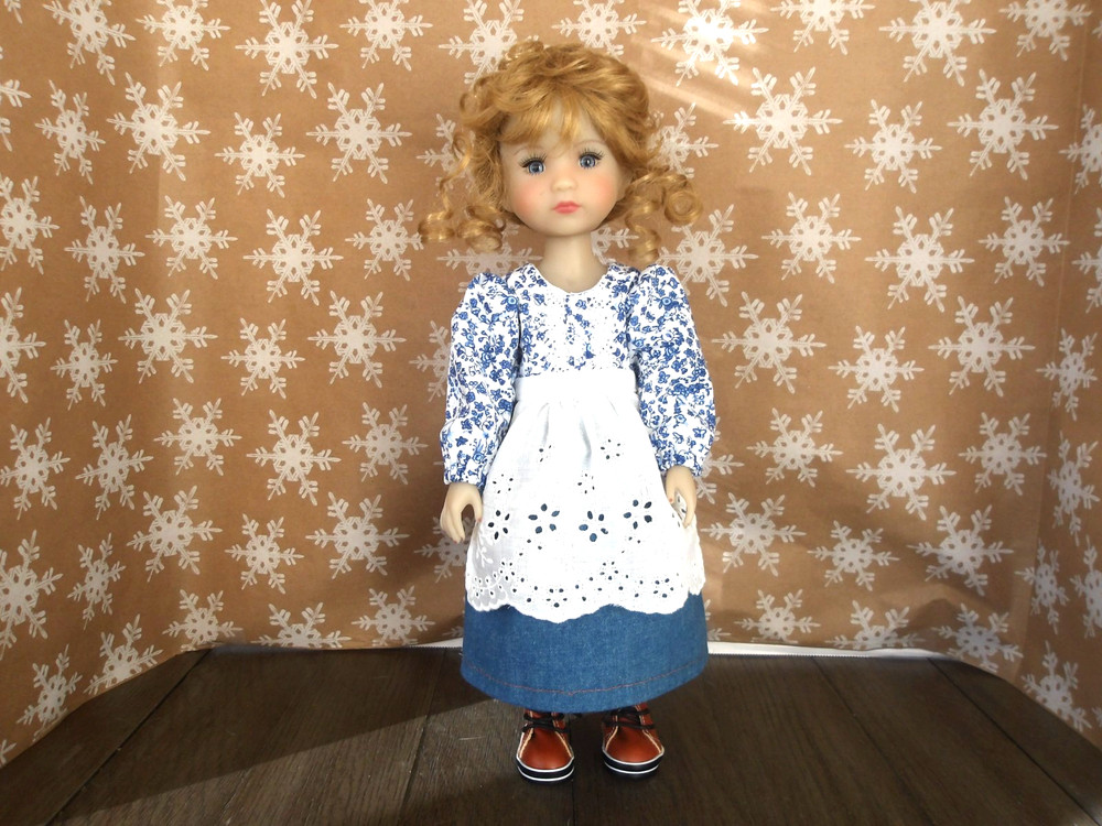 Ruby Red Fashion Friends Outfit, Vintage look, Dress, Apron, Boots, 14