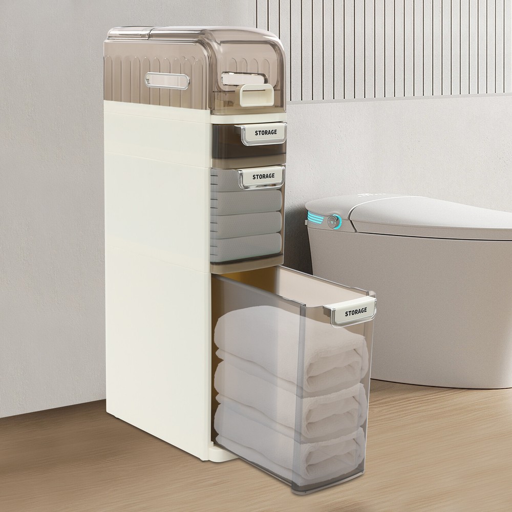 Narrow Bathroom Storage,Slim Bathroom Storage Cabinet,Mobile Storage Organizer