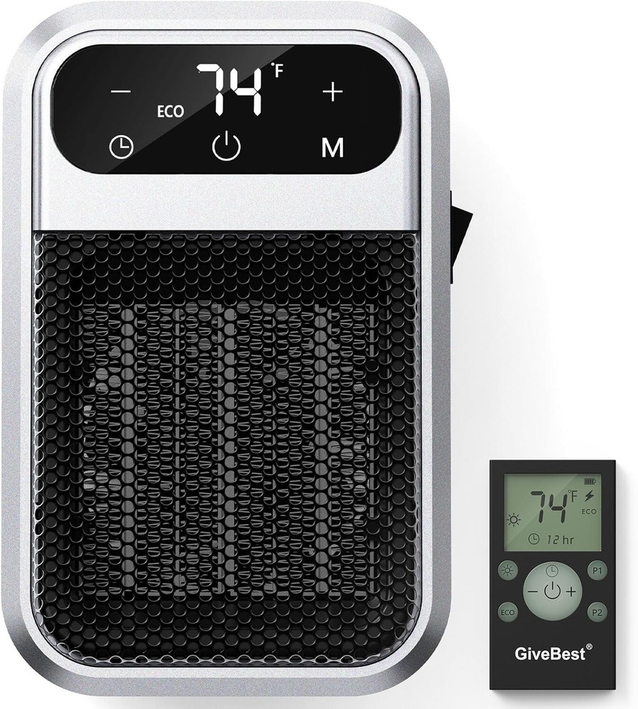 800W Space Heater with Remote Control LED Display for Warm Indoor Comfort