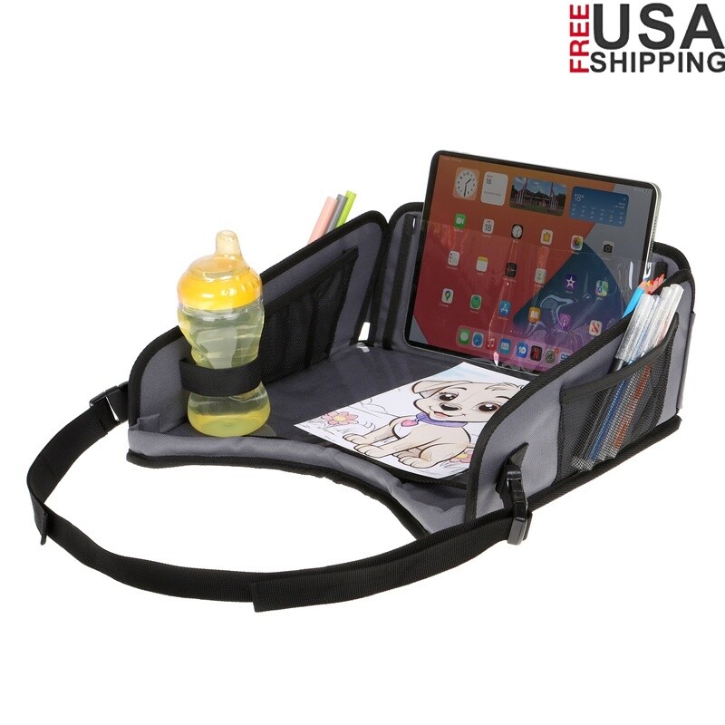 EZY-Tote Kids Travel Tray with Lap Desk Tablet Holder and Snack Organizer  