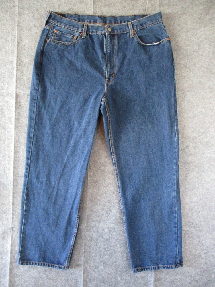 Levis 550 Jeans Mens 42x32 Blue Denim Straight Leg Retro Western ACTUAL 40x31