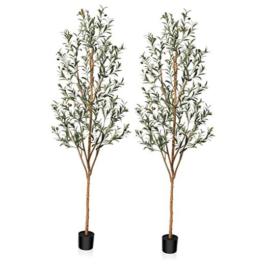 7FT Artificial Silk Olive Tree for Home or Office Indoor Decor