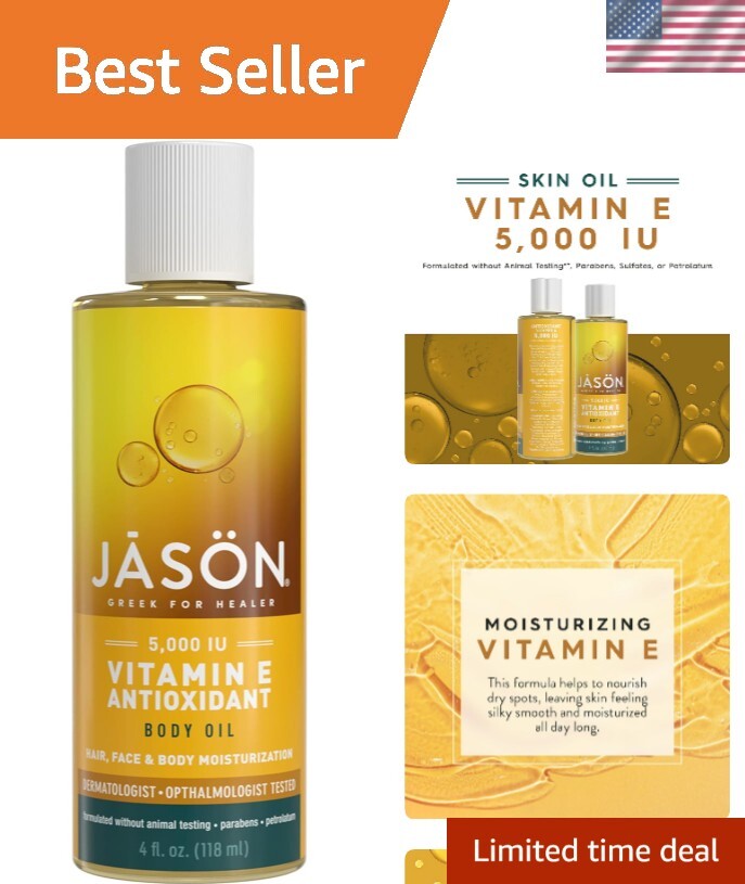 Vitamin E 5000 IU Hydrating Body Oil for Hair Face & Skin 4 fl oz
