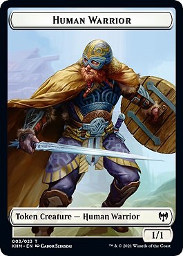 Human Warrior // Koma's Coil Double-sided Token Kaldheim Foil
