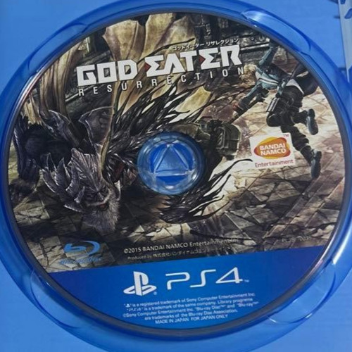 GOD EATER Resurrection PlayStation4 PS4 Japanese ver Tested Disc Only