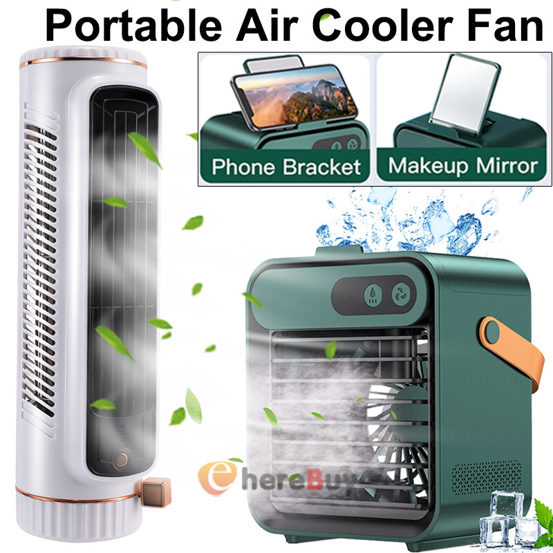 Aire acondicionado portátil USB con ventilador silencioso y 3 velocidades