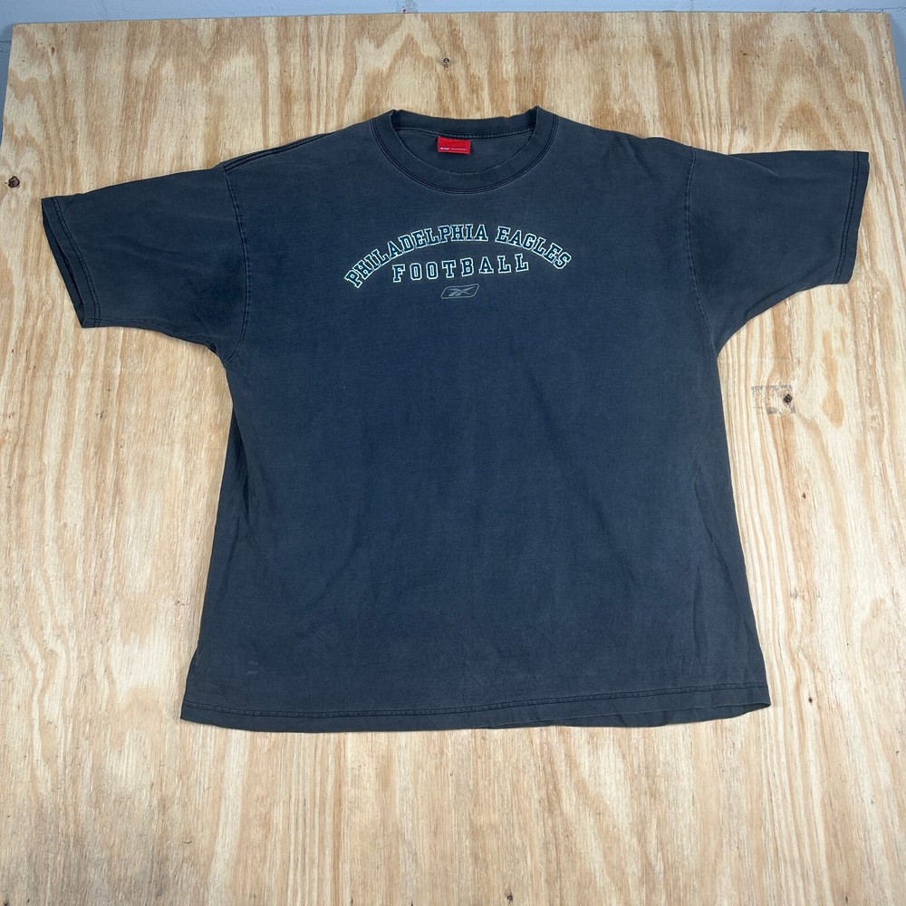 Vintage Reebok Philadelphia Eagles Football Spell out Short Sleeve Shirt Size XL