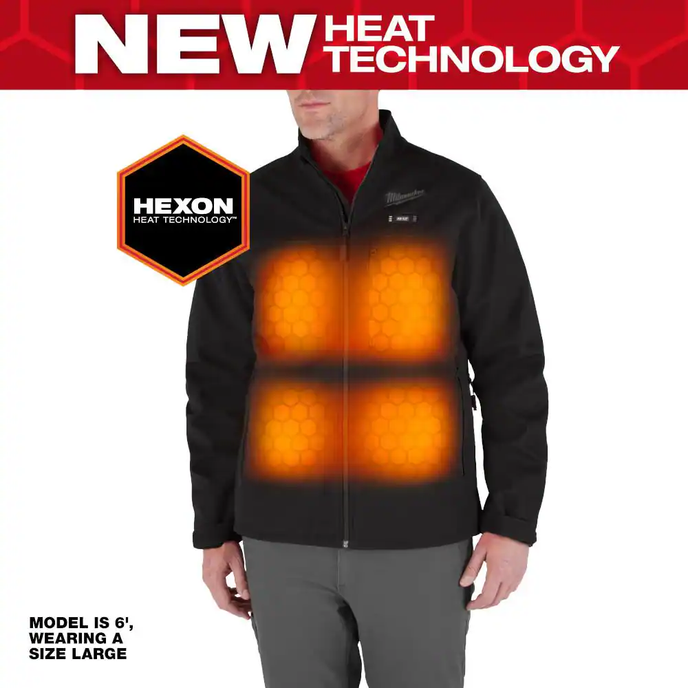 Men's M12 12V Cordless Heated Toughshell Jacket - Medium Black