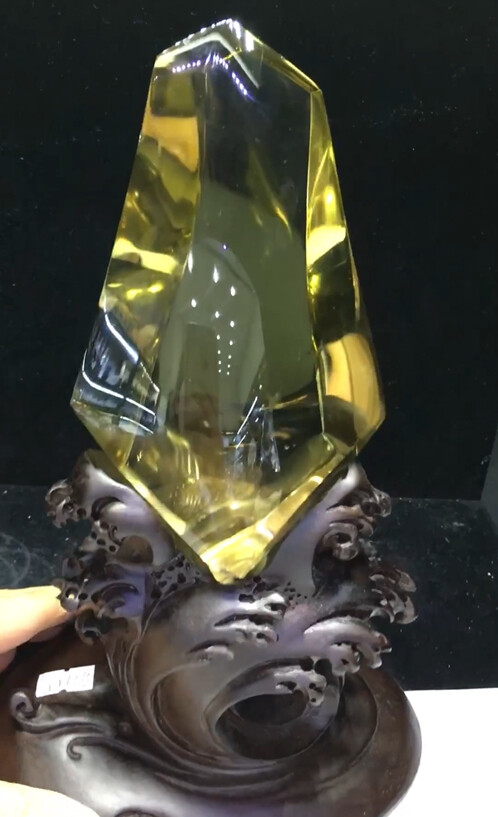 4.2LB Natural Citrine Quartz Crystals Tower Mineral specimen Healing +Stand AAA
