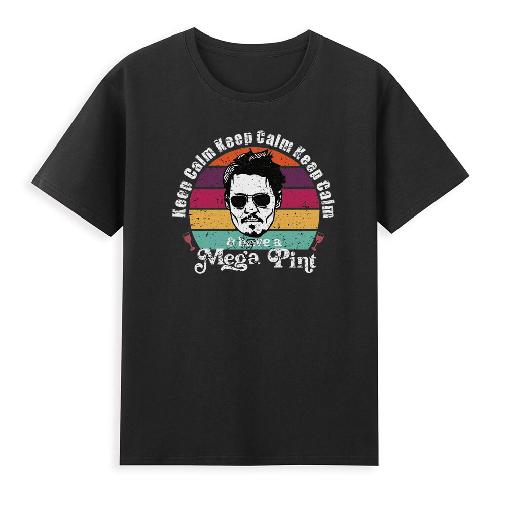 Keep Calm and Have a Mega Pint Funny Saying Vintage Men's Short Sleeve T-Shirt