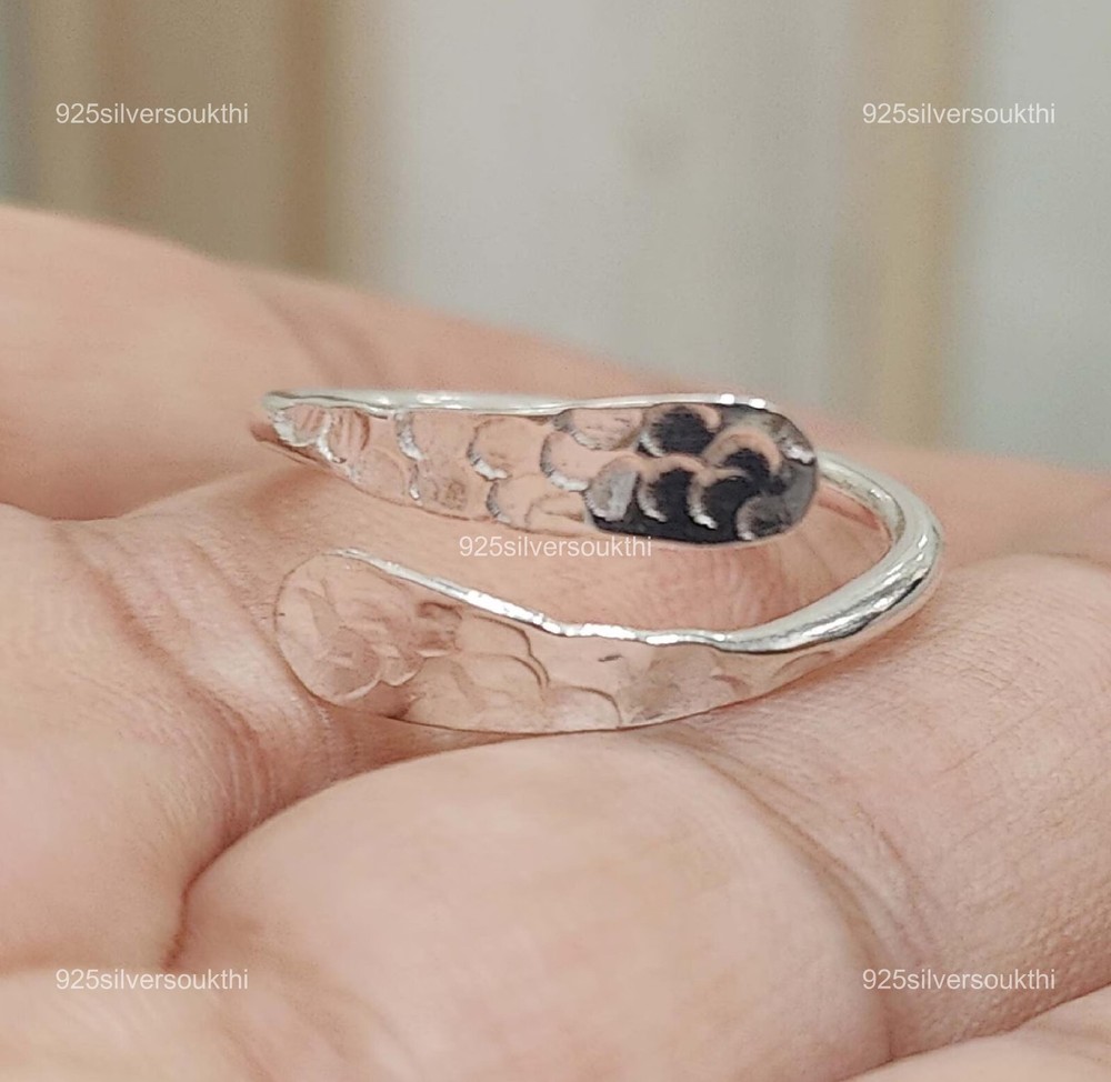 Cyber Monday Deal Vintage Statement Daughter Artisan Unique Ring Sterling Silver-image