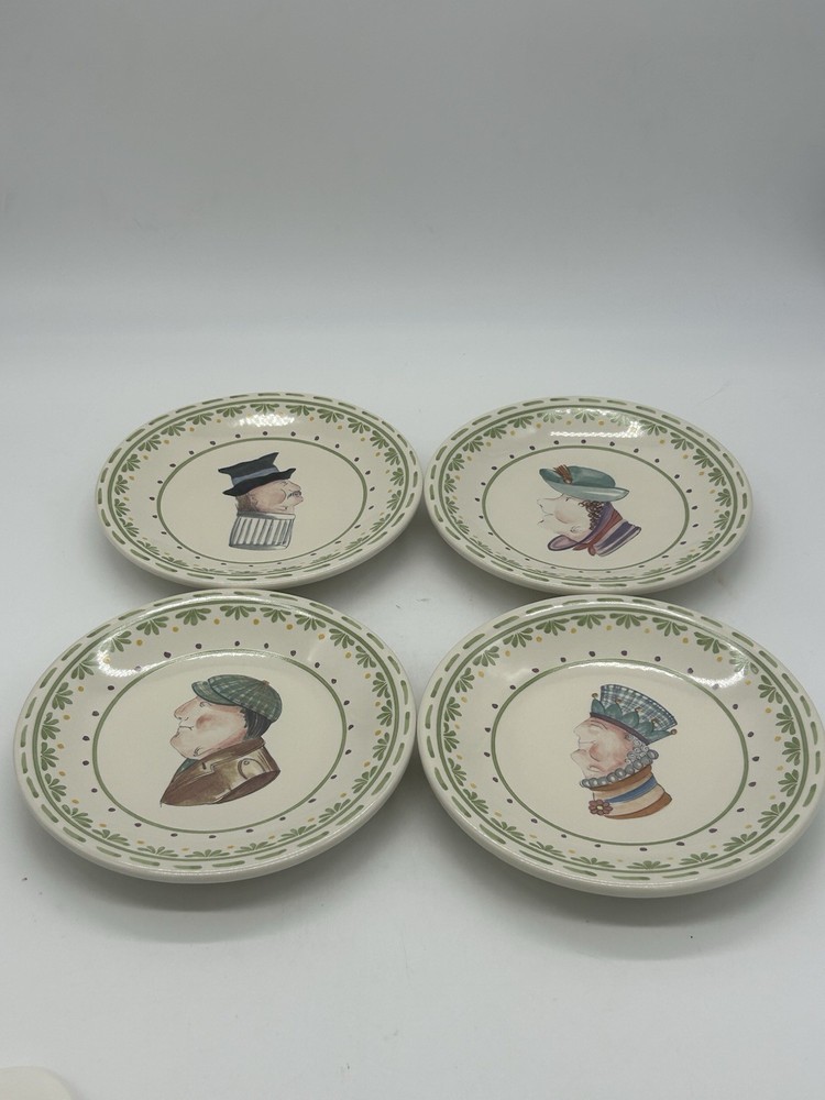 Pfaltzgraff Topsy Turvy 6 1/8” Plates Circle of Kindness (Set of 4)