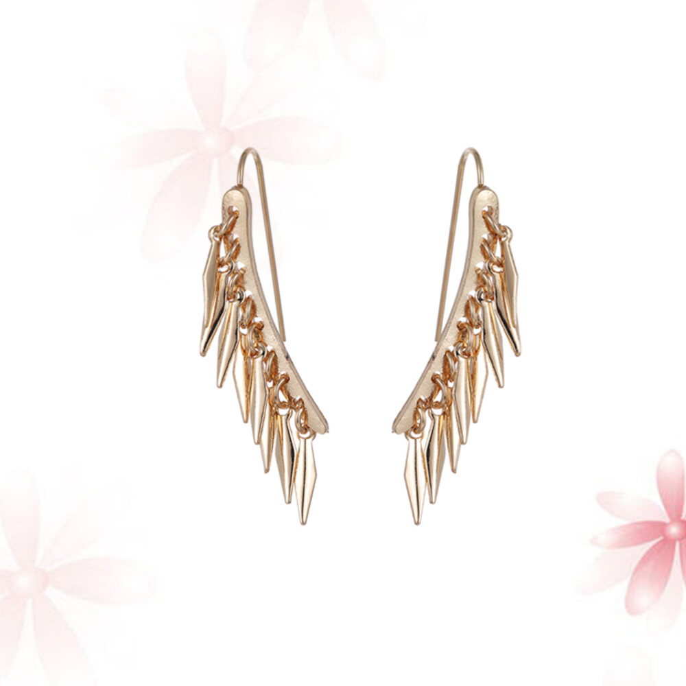 Decor Earrings Creative Earrings Metal Tassel Ear Stud Hanging Earrings