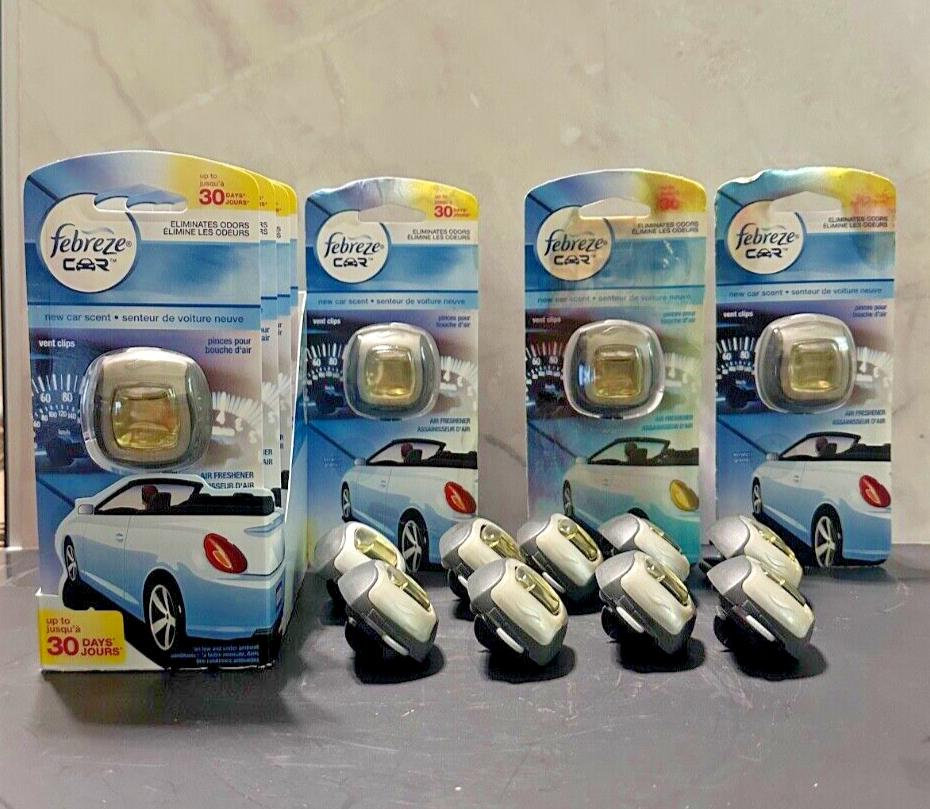 (16) New ⚡️Febreze⚡️Car Vent Clip Air Freshener⚡️ New Car Scent 📪Free