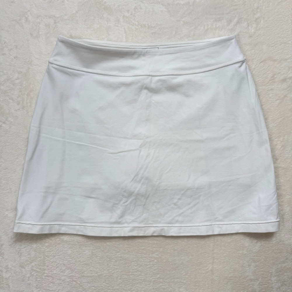 Athleta Skort Womens L White Athletic Tennis Golf Supplex Stretch Skirt