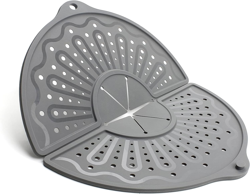 Silicone Splatter Screen for 10, 11 and 12 Inch Frying Pan, Foldable Splash Guar