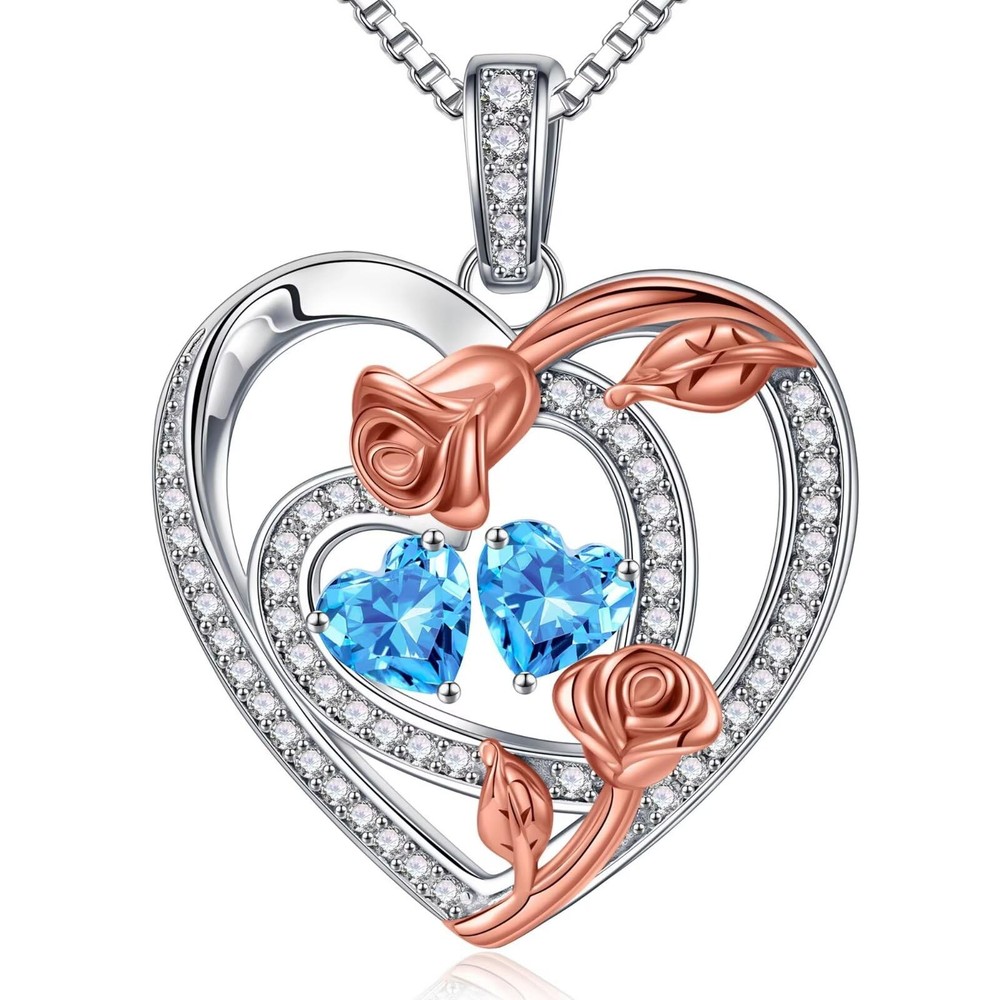 Birthday Gifts for Women - Anniversary Birthday Gifts for Women, Aquamarine N...