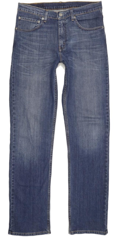 Levi's 752 Men Blue Straight Regular Stretch Jeans W32 L34 (95074)